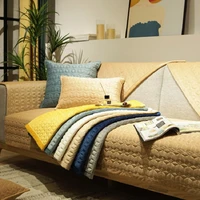 short velvet autumn winter solid color sofa cover soft plush skin friendly non slip sofa cushion customize nordic slipcover
