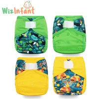 wizinfant 4 pcsset tiny newborn cloth diaper washable hookloop cover fitted newborn baby nappy