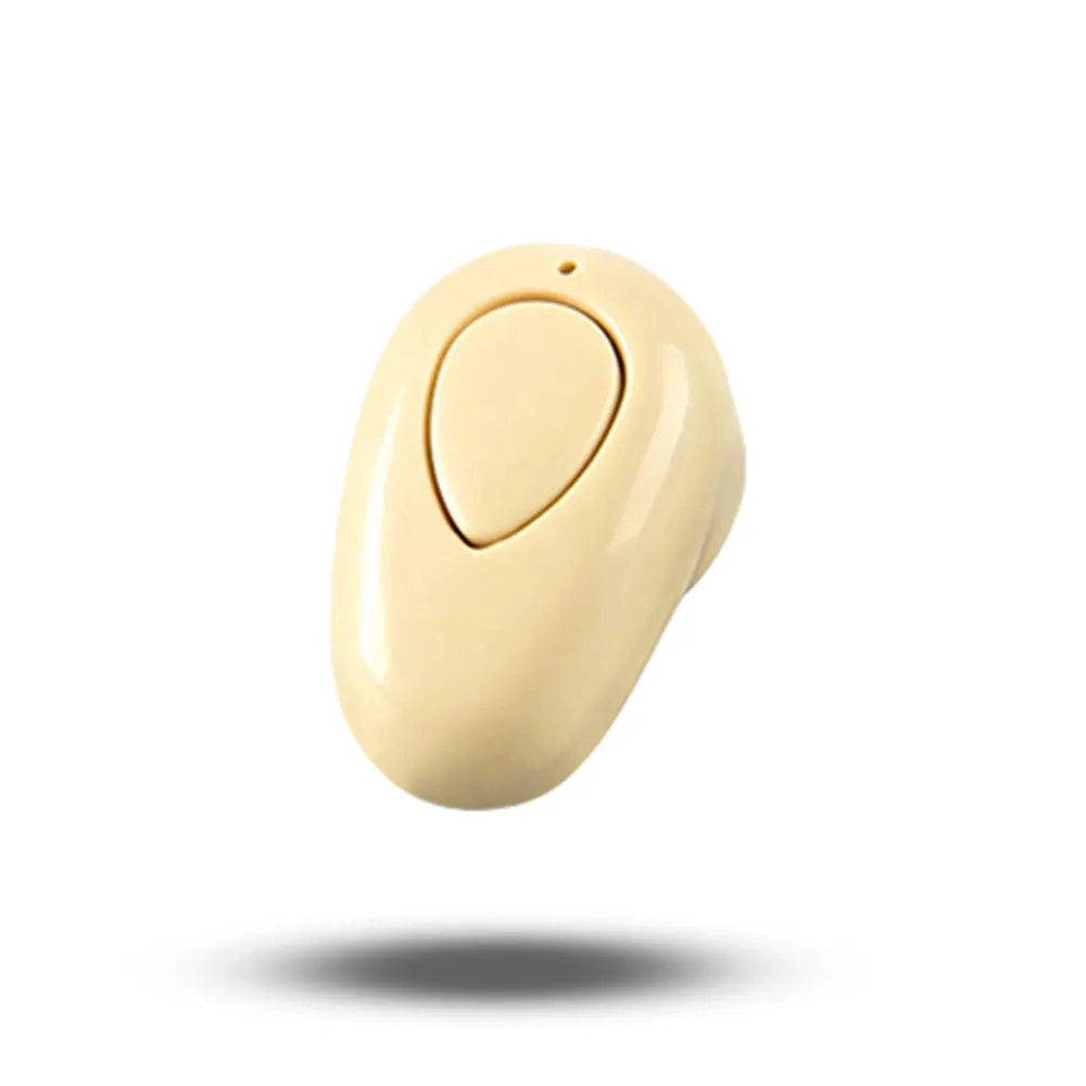 beige S520 мини беспроводные Bluetooth наушники спортивный динамик гарнитура стерео невидимый наушник с микрофоном для samsung Xiaomi всех телефонов - Цвет: beige