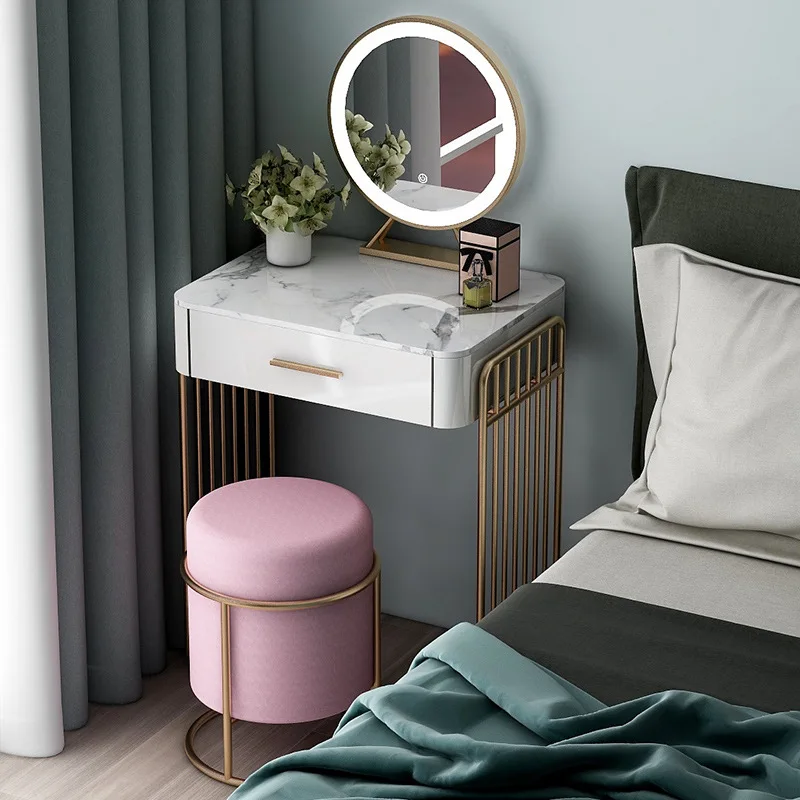 Nordic Спальня современный минималистский Мрамор комод небольшой освещение для
