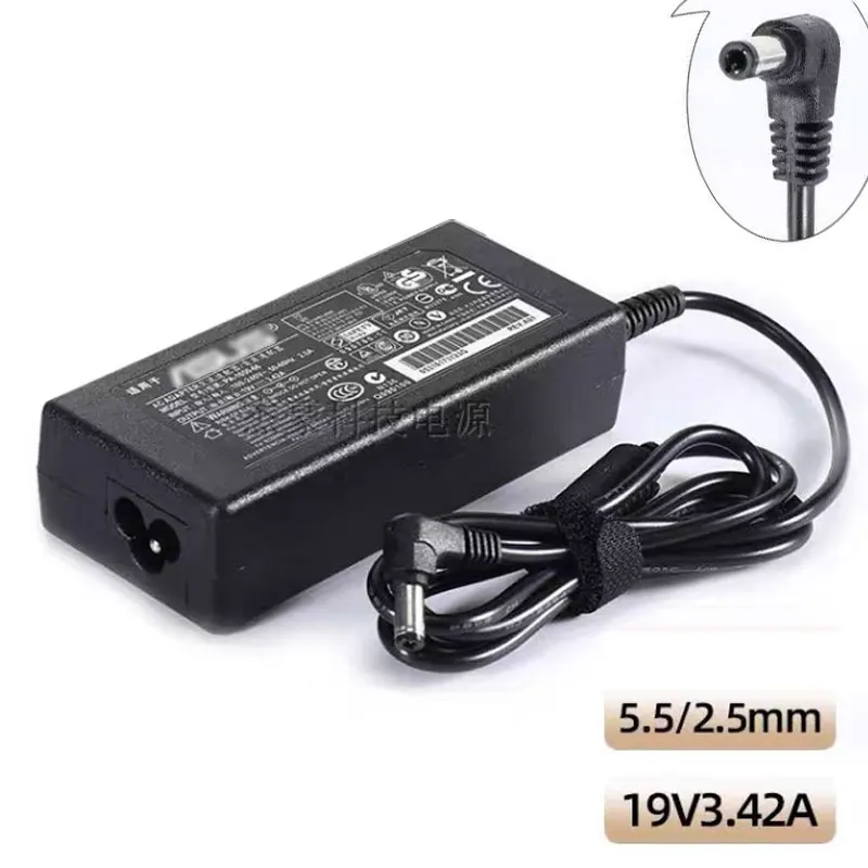 

Original 19v 3.42a 65w 5.5*2.5mm Power Adapter For AS US A550V Y481C X550C laptop charger