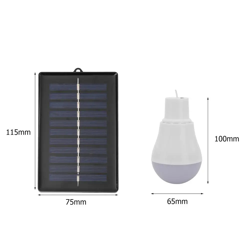 

15W 300LM Low Power Consumption LED Bulbs Portable Solar Energy Power Lamps USB Rechargeable Long Life Outdoor Lighting