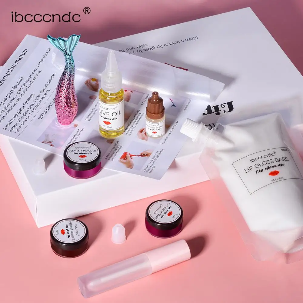 

Blue ZOO DIY Lip Gloss Base Gel Set DIY Moisturizing Matte Lip Glaze Making Material Set Handmade Cosmetic Lasting Lip Gloss Set