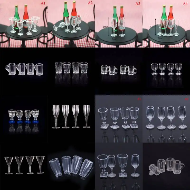 Игрушка домика для кукольного прозрачная мини чашка из смолы модель мебели