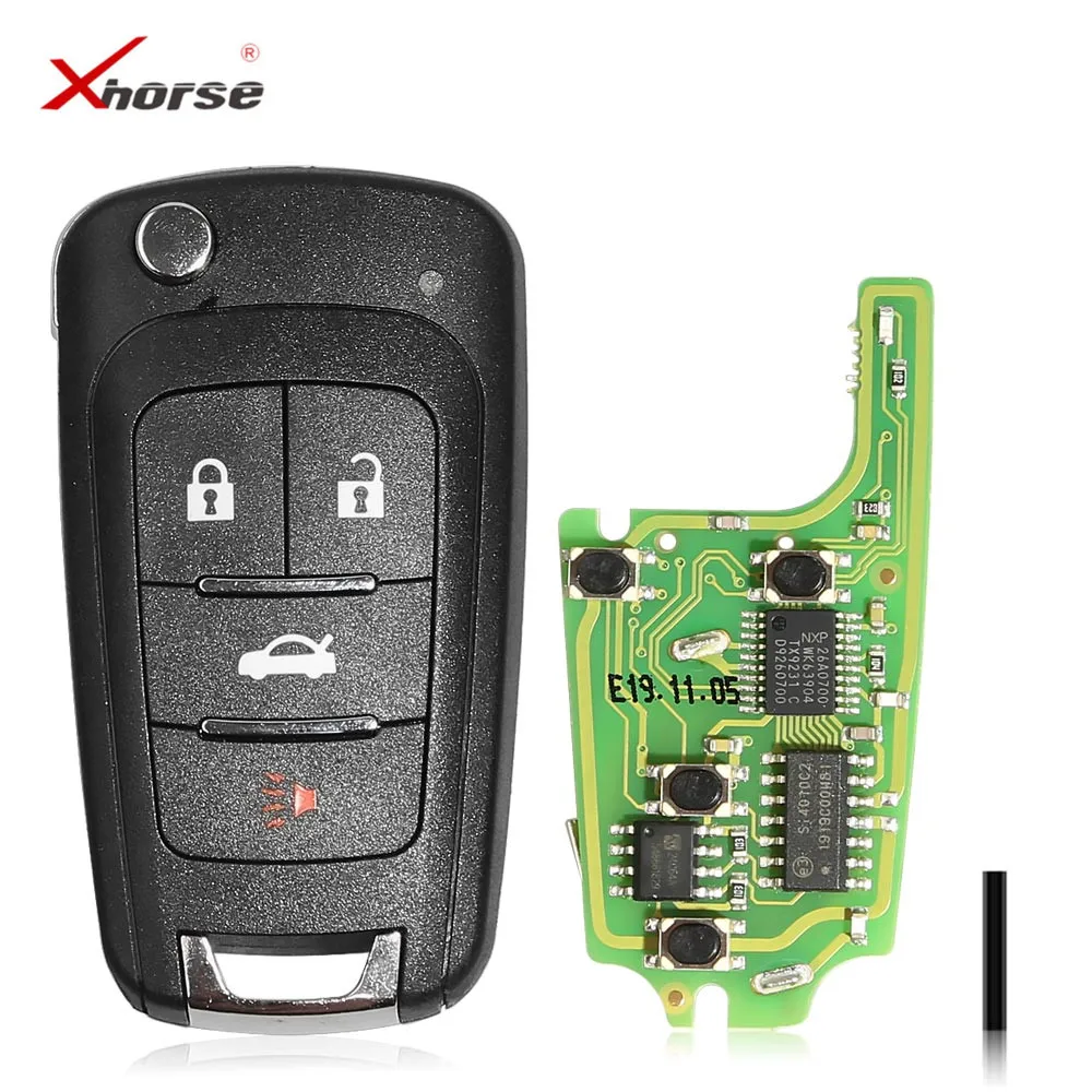 

Xhorse XNBU01EN Wireless Remote Key For Buick Flip 4 Buttons English Version 10pcs/lot