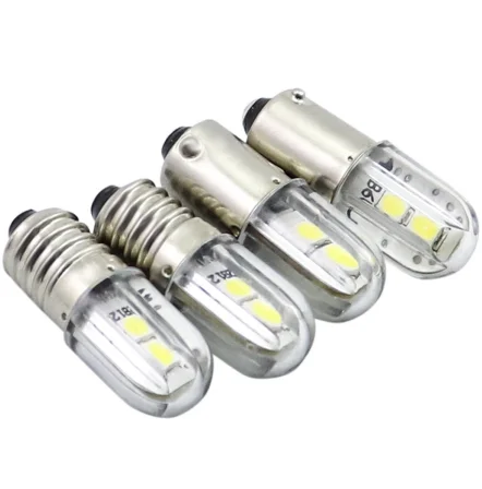 AMYWNTER E10 Ba9s led T4w 1w индикатор светильник лампочка 6,3 V 12V 24V 48V 60V 120V 230V 1W 2835 4SMD