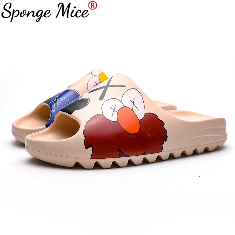 

2021 Men's Shoes Designer Slippers Indoor House Slippers Graffiti Casual Beach Slipper Quality Cartoon Shoes Luxury Brand Slides