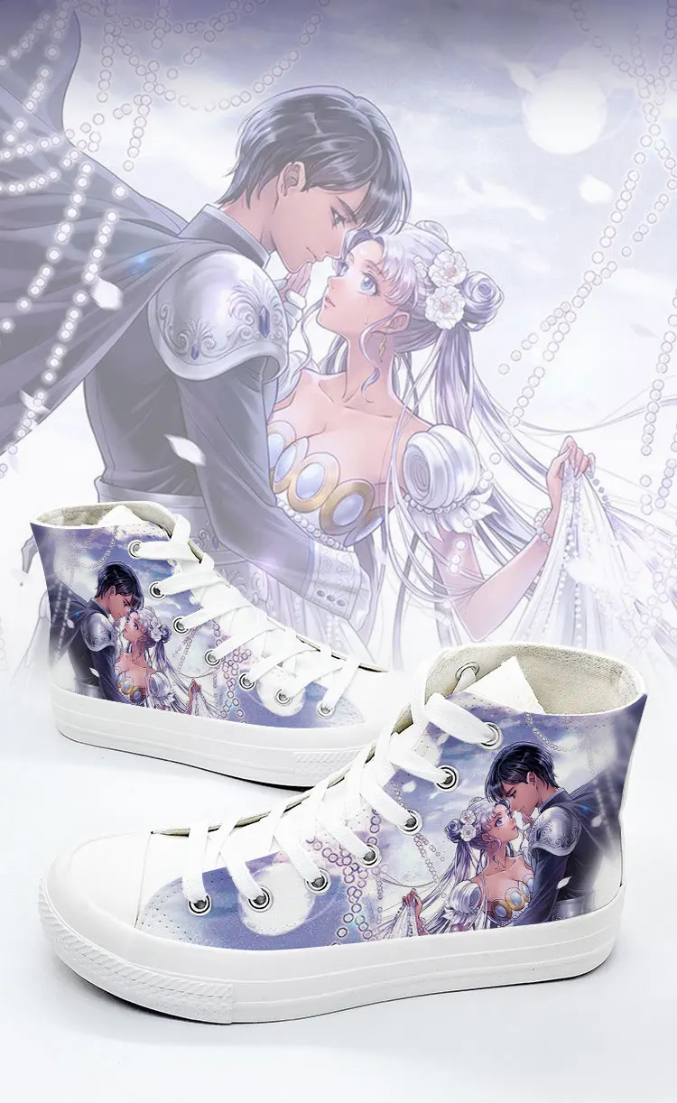 

SAILOR MOON casual comfortable women and men college cosplay cos shoes fashion Anime cartoon students high help canvas shoes