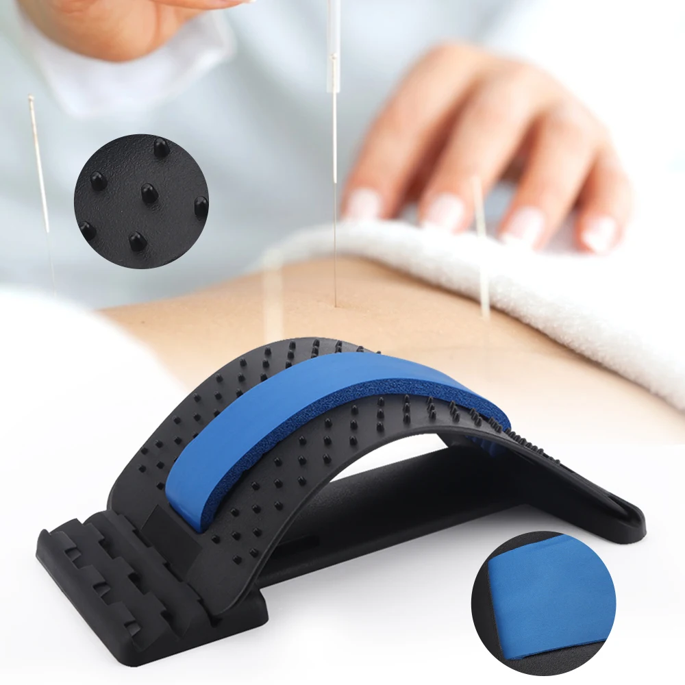 

Waist Back Stretcher Equipment Back Massager Stretcher Fitness Lumbar Support Relaxation Pain Relieve Spine Corrector