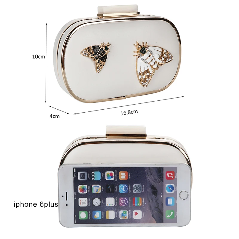 Женская сумка-клатч ZD817 белая акриловая сумка на плечо вечерняя с жемчужинами