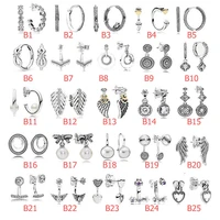 authentic 925 sterling silver little earrings simple like shape earrings for women gift