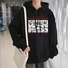 Толстовка мужская с японским аниме Евангелион, повседневный свитшот в стиле Харадзюку, с изображением персонажей мультфильмов аниме Евангелион янами Рей, топы