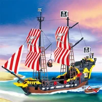 870pcs big black pearl building blocks compatible with pirates ship enlighten blocks pirates educational kids toys