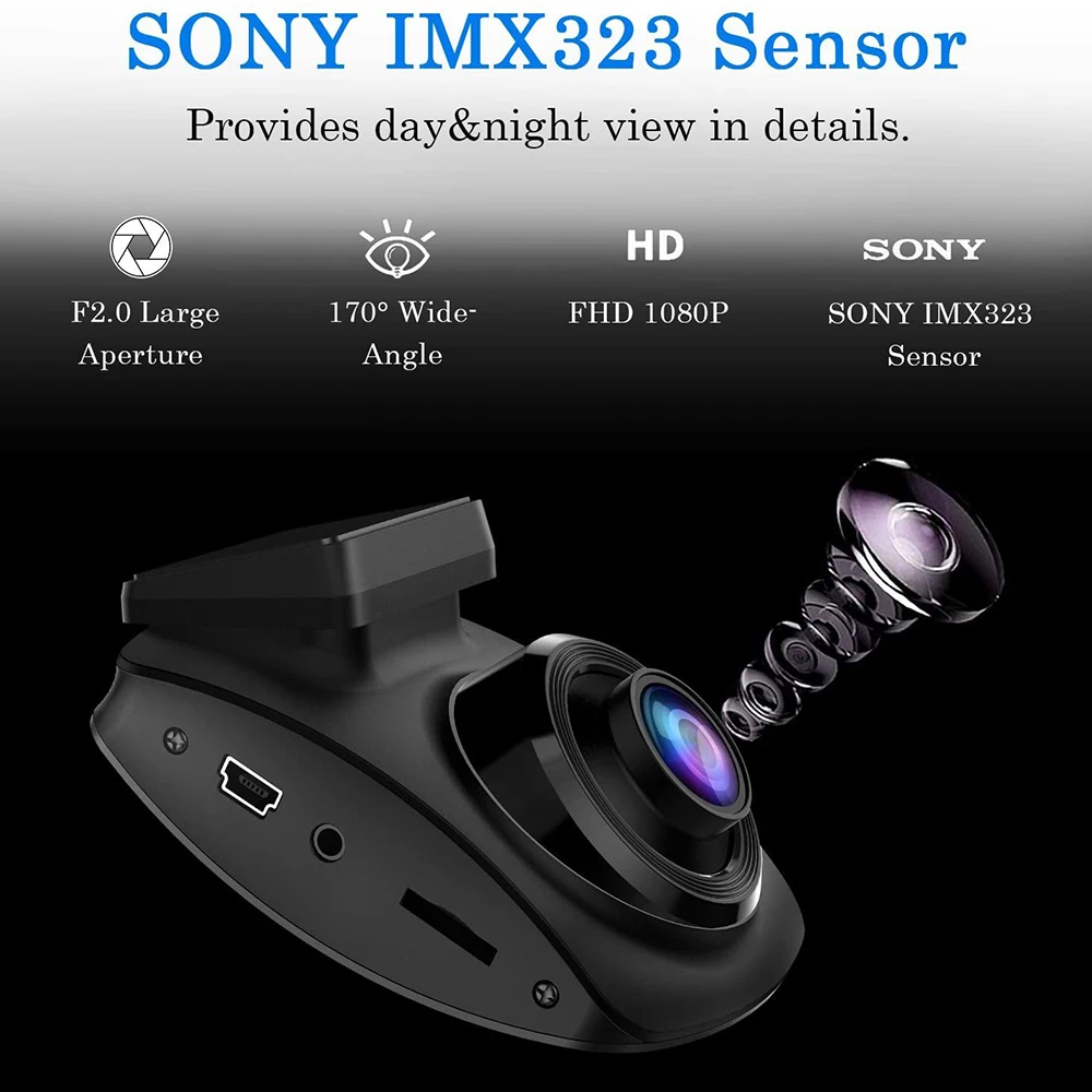 Автомобильный видеорегистратор Full HD 1080P Wi-Fi C8 2-дюймовый ЖК-дисплей цифровой с