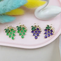 muhna 10pcs enamel cute grape fruit charms pendant diy decoration pendants for necklace keychains bracelet jewelry accessories