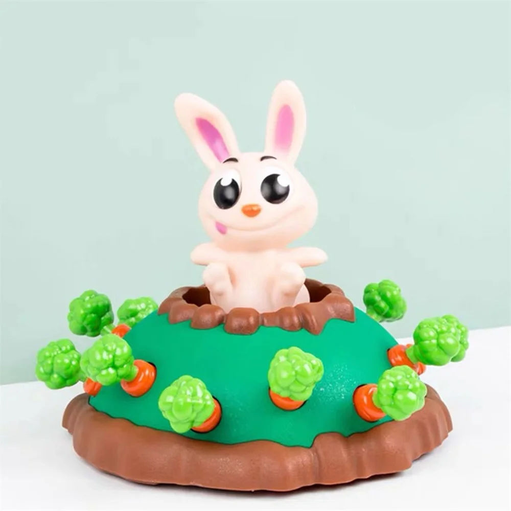 

Electric Jumping Rabbit Carrot Board Game Desktop Kids Gift Pulling Carrot Puzzle Game Family Party Parent-Child Interaction Toy