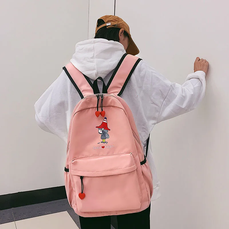 Ins wind школьный женский корейский милый маленький красный рюкзак с принтом для