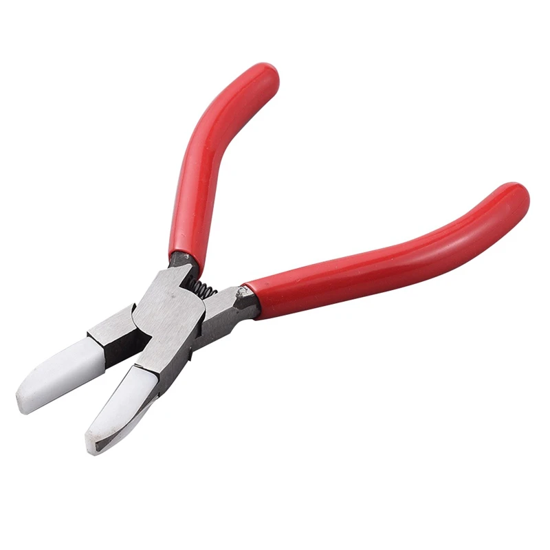 

Uclio Carbon Steel Flat Mouth Plastic Nose Pliers Diy Pliers Handmade Jewelry Accessories Making Tools