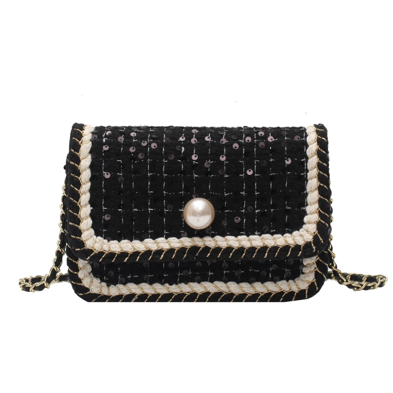 

equins Flap Crossbody bag 2020 Fashion New High quality Wool Women's Designer Handbag Chain Shoulder Messenger Bag Travel bag