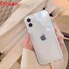 Мягкий чехол с отделением для карт для Huawei Y7P P40 Lite E Y9S Honor 9X Pro 10 Y9 Prime Y7 2019 Y7A P Smart 2021 P40 Mate 40 Pro, прозрачный чехол