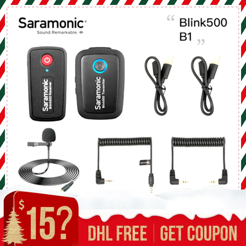 Saramonic Blink500 2 4 ГГц двухканальная Беспроводная микрофонная система петличный