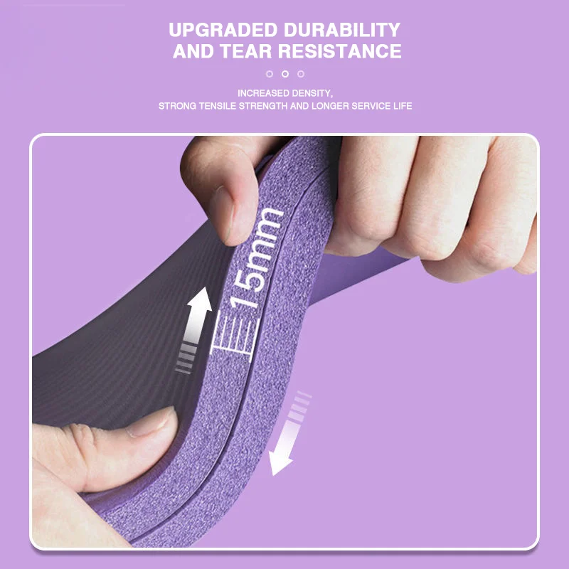 Двухслойный нескользящий коврик для йоги пилатеса спортзала дома 20/15/10 мм | Спорт