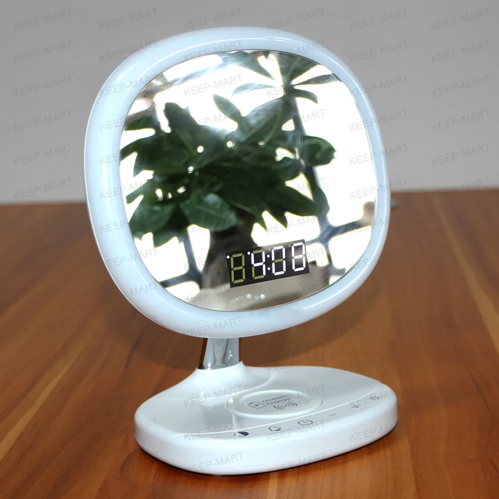 Новые светодиодный цифровые часы для макияжа зеркальные с телефоном