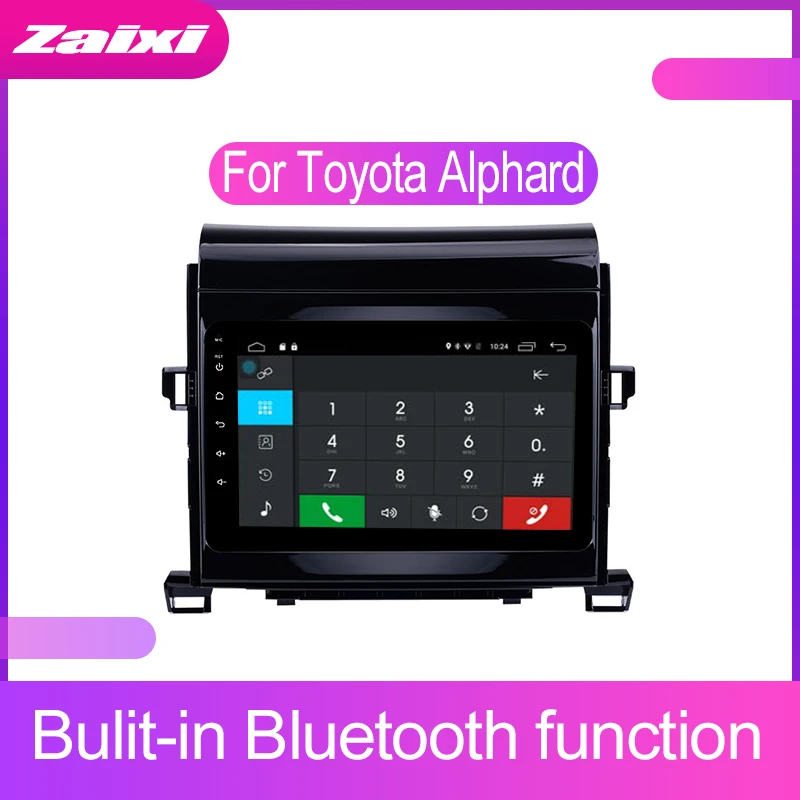 Автомобильная аудиосистема ZaiXi на Android с сенсорным экраном для Toyota Alphard 2007 ~ 2014