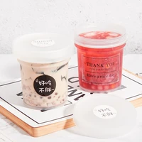 10pcs net red dessert jar cake box disposable ice cream cup salad snack food packaging frosted transparent plastic box with lid