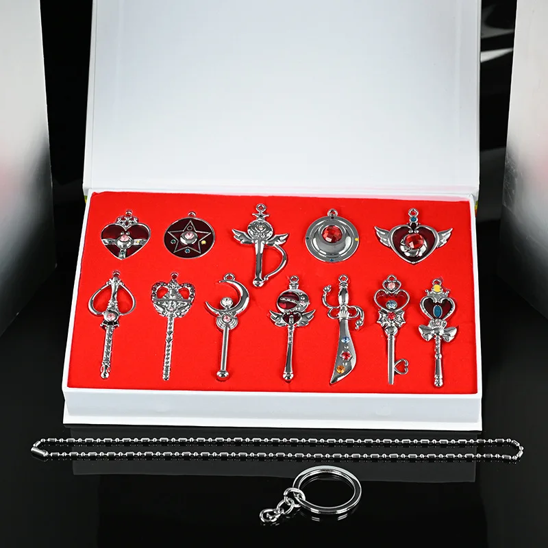 12 шт./компл. новое ожерелье с подвеской кристаллами Сейлор Мун + 1 Бесплатная