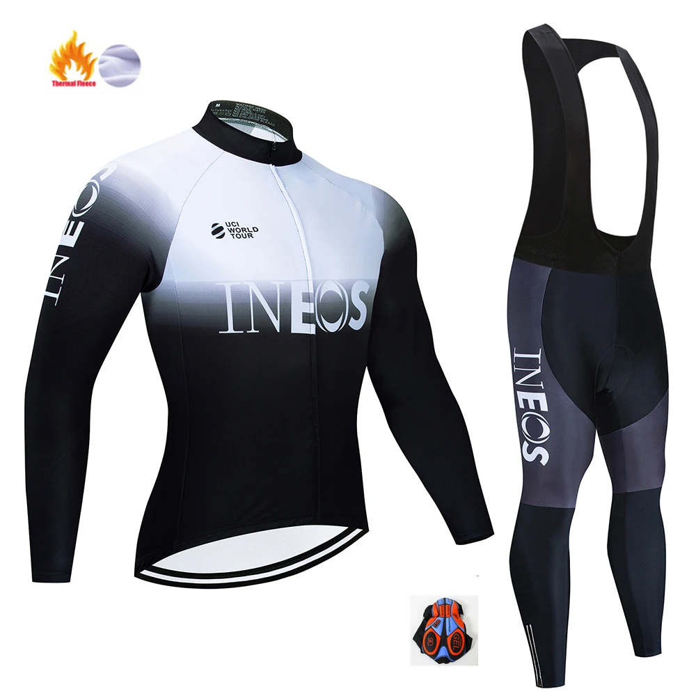 Велокофты INEOS Длинная зимняя теплая флисовая одежда для велосипеда MTB велосипедная Одежда Майо Ropa Ciclismo Hombre 9D гель