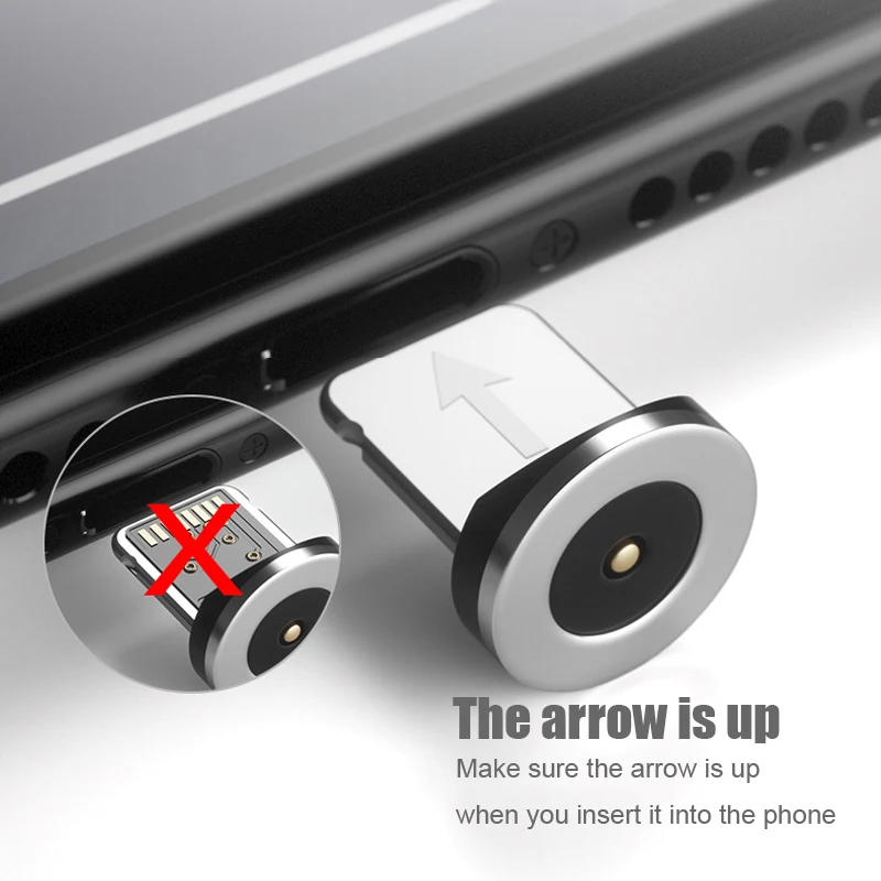 Автомобильный светодиодный светящийся Магнитный Usb-кабель для зарядки телефона