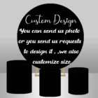 Эластичный круглый фон 200 с 3 цилиндрическими крышками