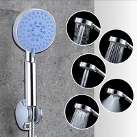 1 set handheld shower head 5 spray settings massage spa detachable with hose holder