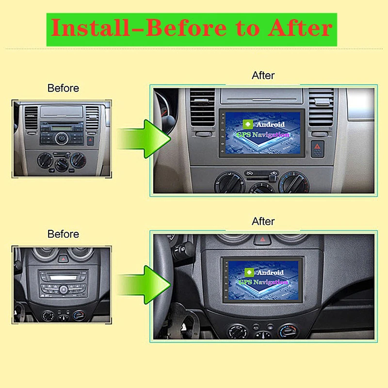 

Android 10 system 7 inch universal car navigation gps player