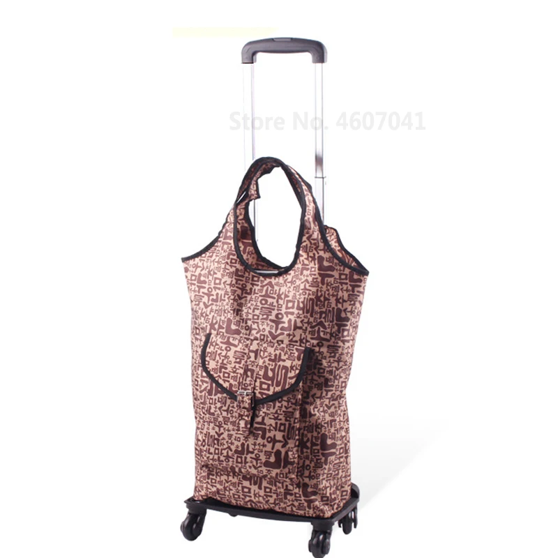 Съемная телескопическая складная продуктовая тележка сумка из алюминиевого