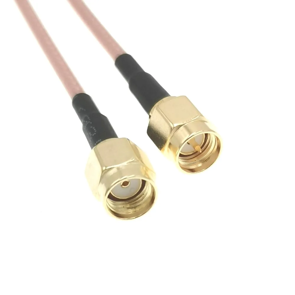 

50pcs RP-SMA Male To SMA Male RG316 8" 20CM RF Pigtail Jumper Cable