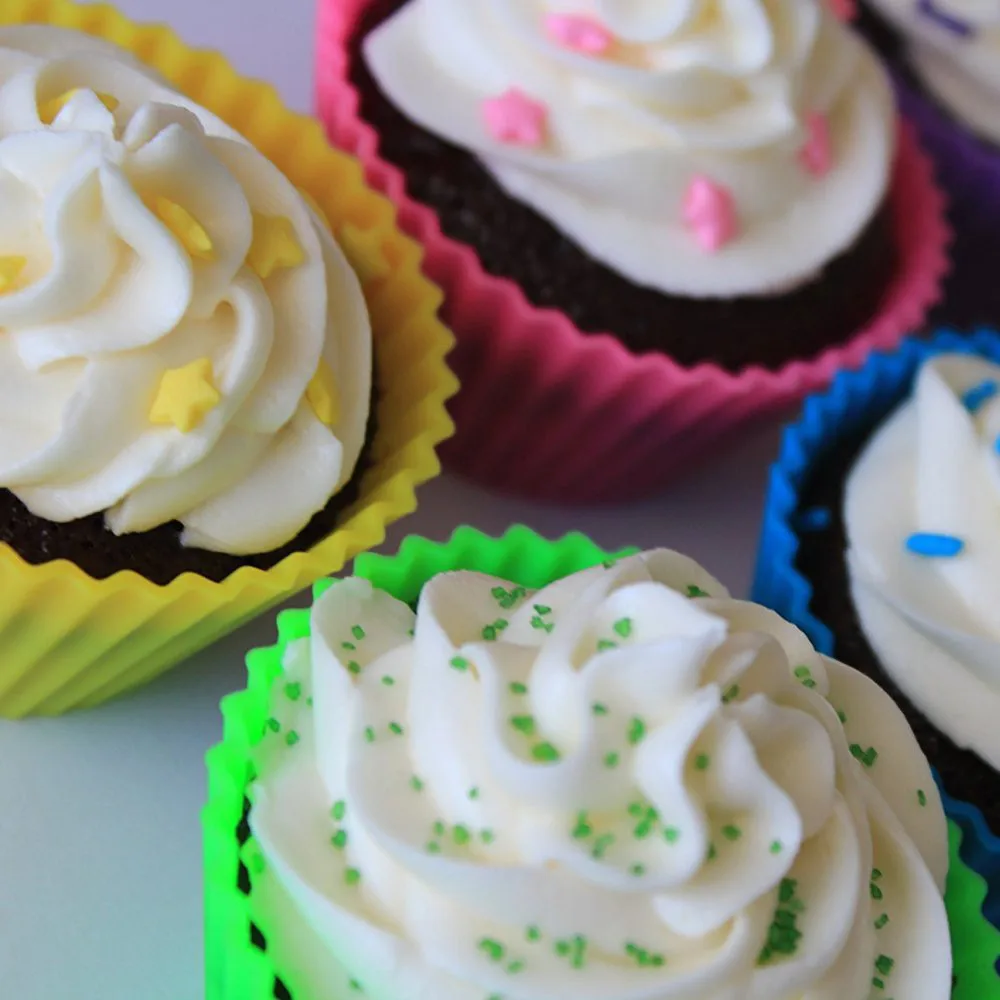 3 шт./компл. силиконовая форма для торта круглая маффинов капкейков формы выпечки