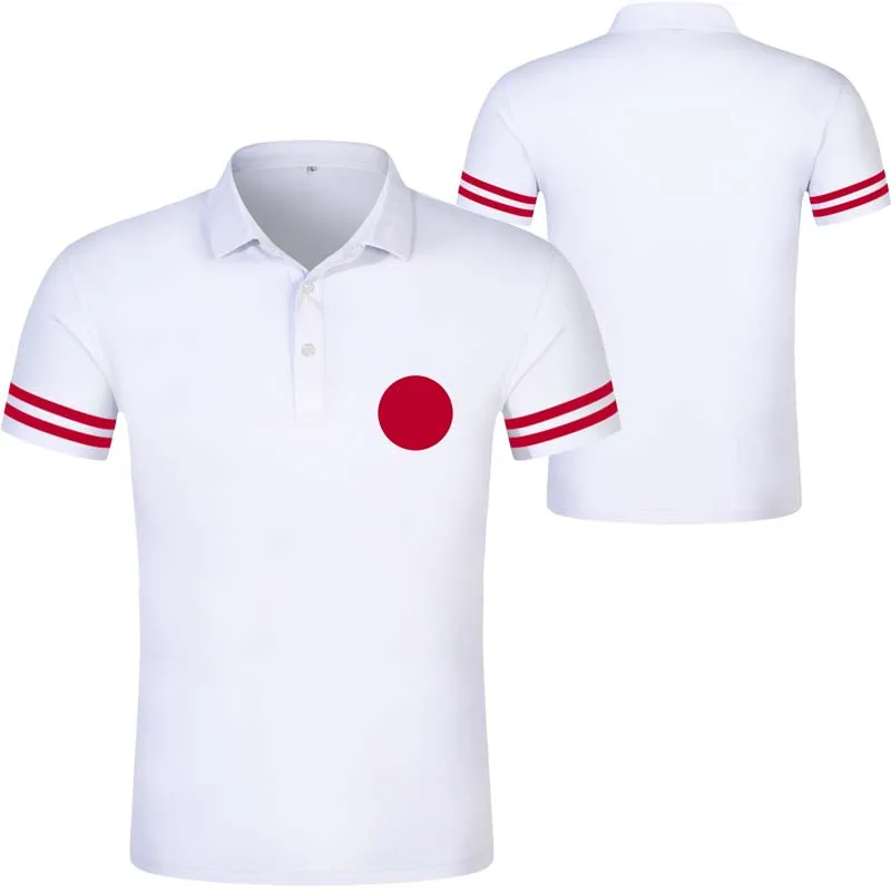 Японская рубашка поло jpn с надписью на заказ изображением Государственного флага