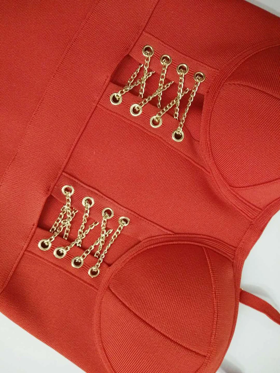 Женское вечернее платье без рукавов Красное Облегающее Платье-спагетти с