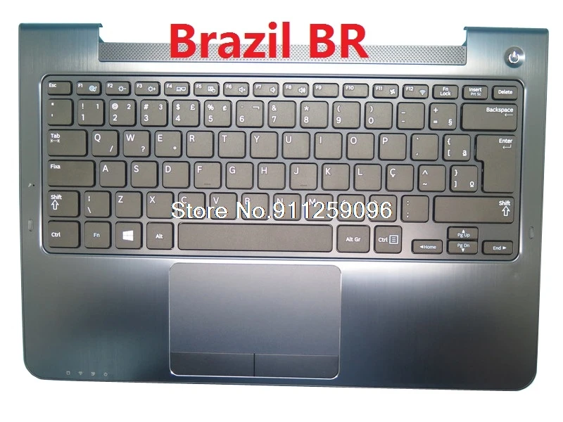 

Laptop Palmrest&Keyboard For Samsung NP530U3B 530U3B Korean KR Brazil BR English US Thailand TI Slovenian SL SV Touchpad Gray