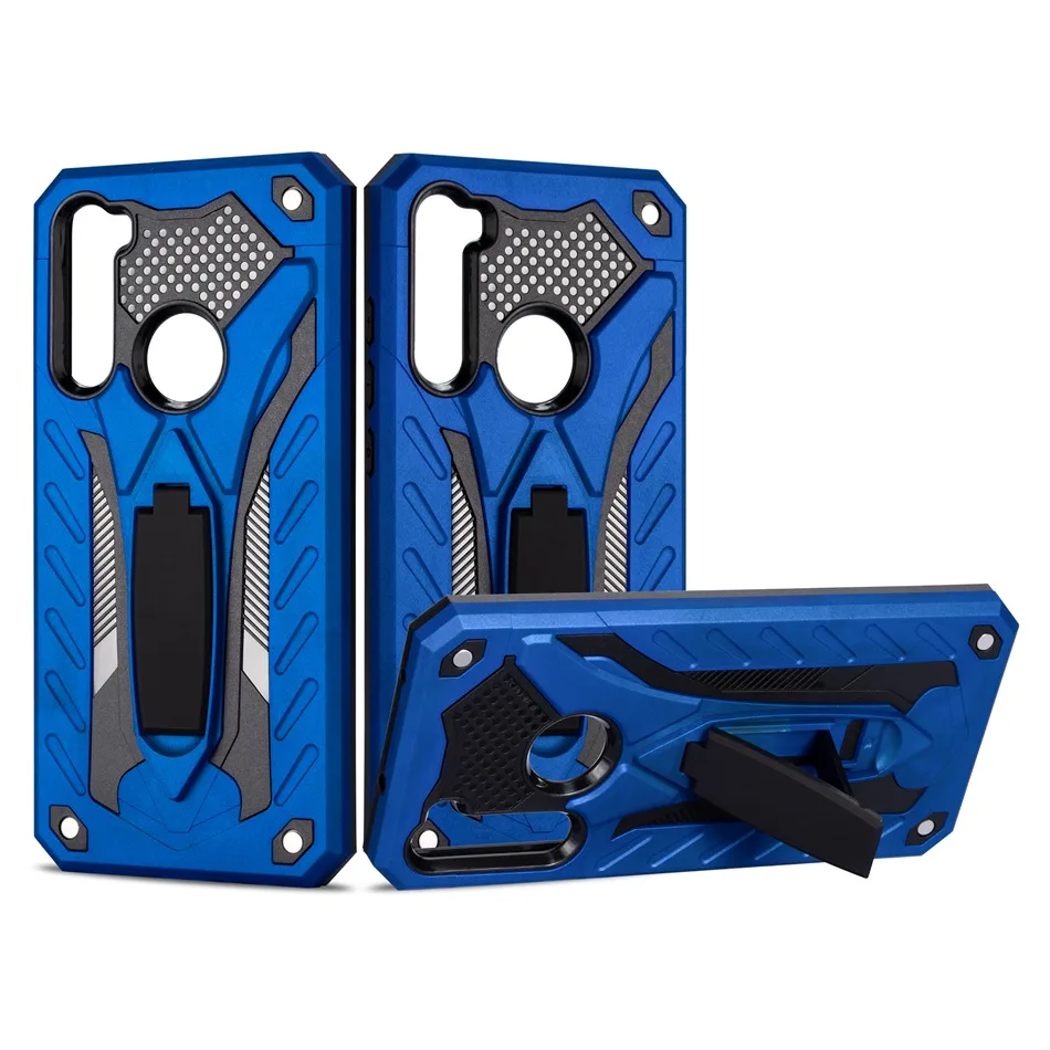 For Redmi Note 8 Pro 7 5 6 4 4X Hard PC+TPU Hybrid Shockproof Armor Case Xiaomi Mi CC9 CC9E/A3 Foldable Stand Holder Cover |