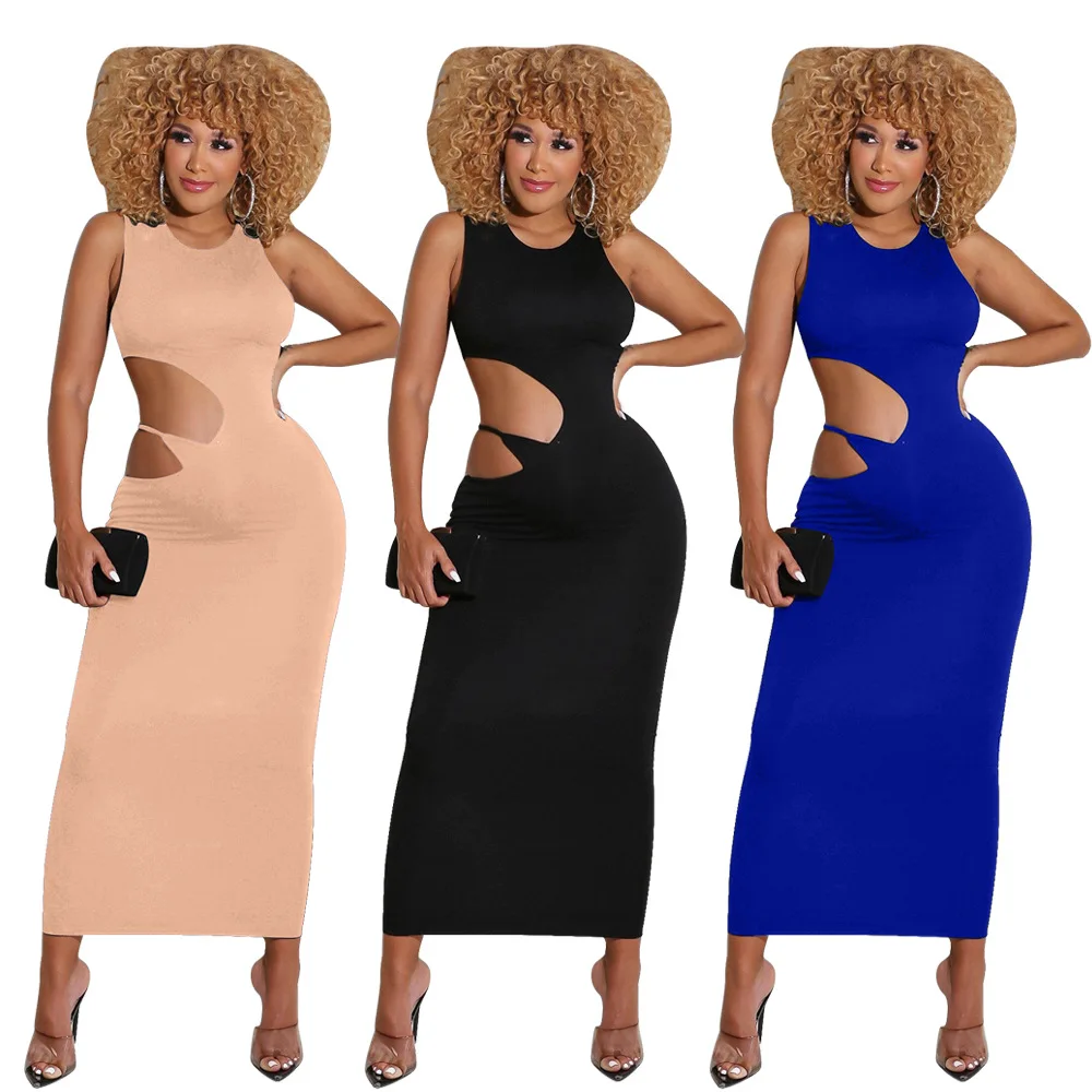 

New Sexy Fashion Solid Color Dress For Nightclub Wear