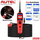 Autel 12 В 24 В Аккумуляторный тестер, Autel PowerScan PS100 Электрическая система Диагностика цепи тестер Инструмент Электрические тесты ers испытательный провод