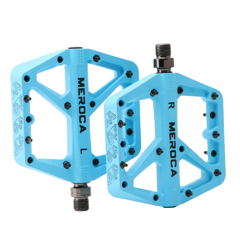 

MEROCA Ultralight Flat MTB Pedals Nylon Bicycle Pedal Mountain Bike Platform Pedals Cycling Pedals for Bicycle Part