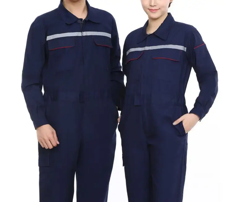 Классический Прочный саржевый на молнии спереди отражающий объемный комбинезон