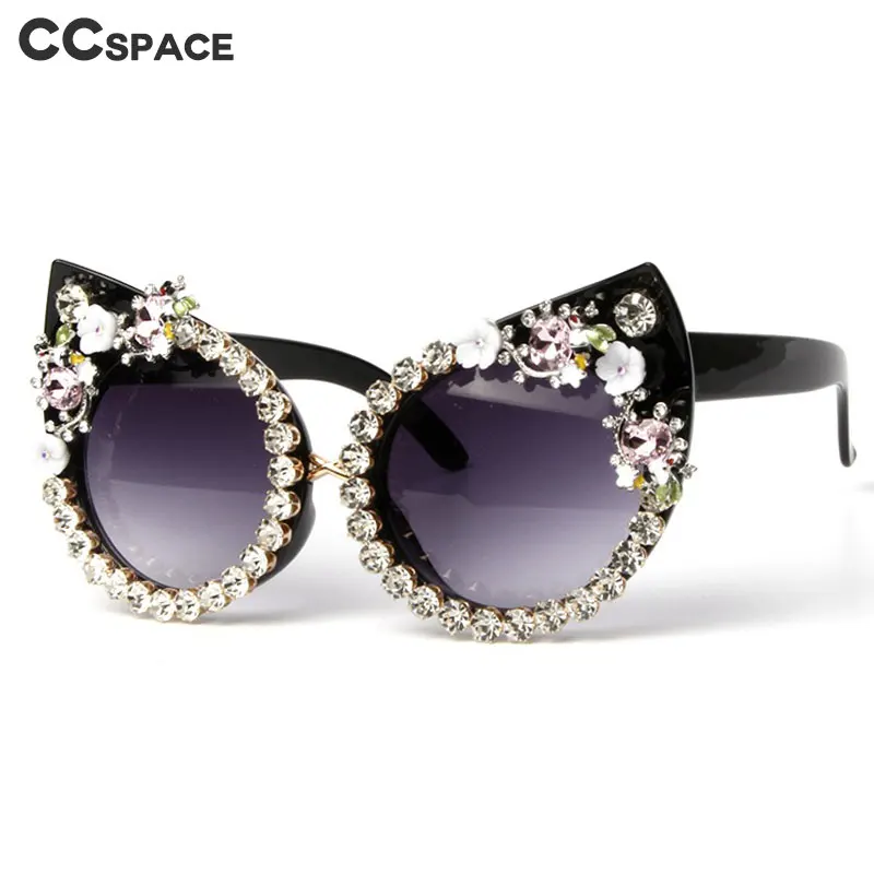 47117 роскошные солнцезащитные очки кошачий глаз с бриллиантами для мужчин и