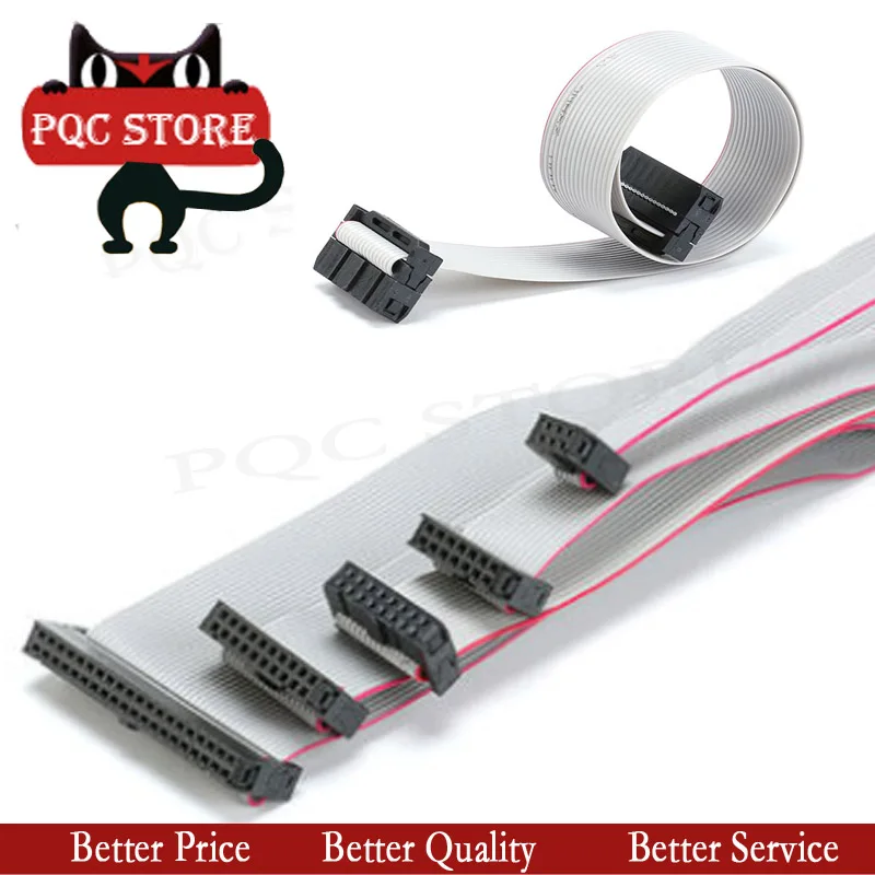 Кабель для загрузки JTAG ISP AVR 2 54 мм шаг 30 см FC-6/10/14/16/20/40P контактный разъем серый