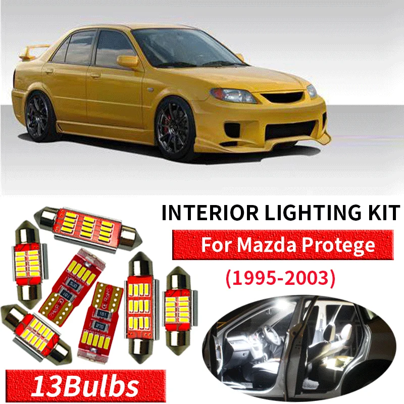 13 шт. белые светодиодсветодиодный лампы для салона автомобиля комплект Mazda 1995 2003