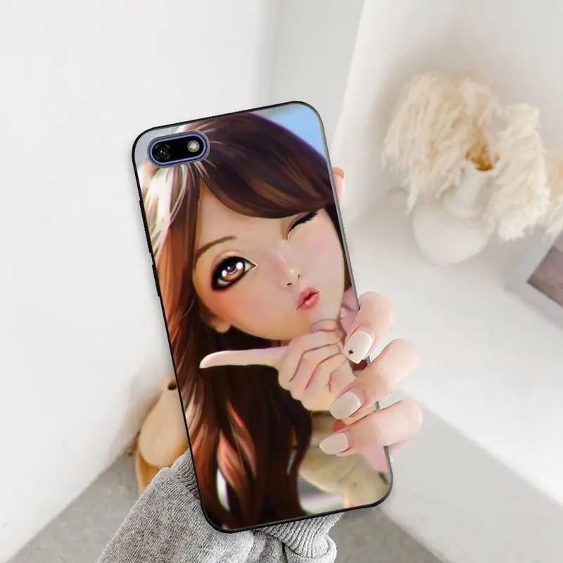 

Kawaii Anime illustration Girl Phone Case For Redmi K 7 8 9 X A Pro Note 4X 5A 6 7 8 Fundas Cover